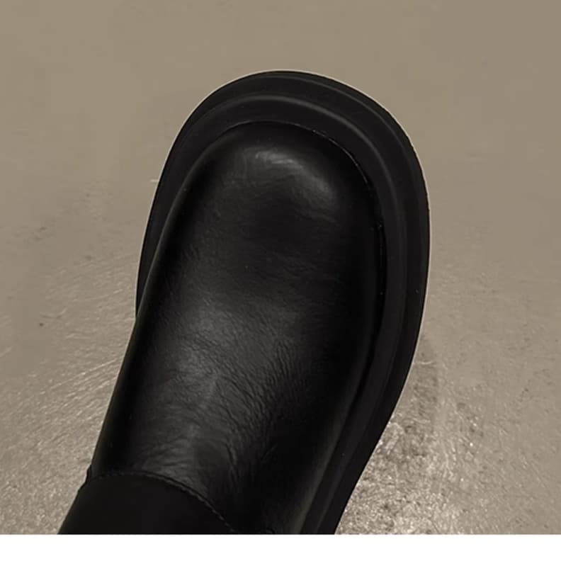 【ストラップ×バックル×スタイルアップ】+6ｃｍ厚底韓国風ブーツ