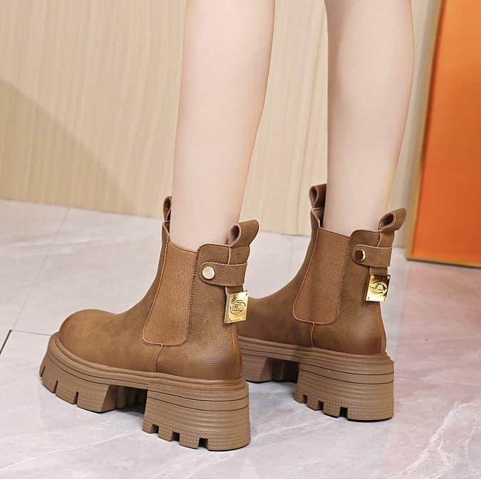 ストリート感◎サイドゴア厚底ブーツ 着脱ラク×存在感シンプル