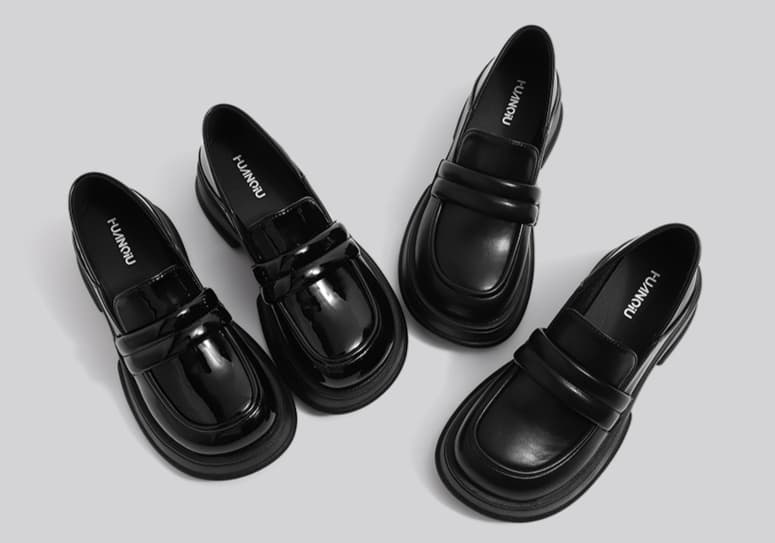 【光沢感×通勤快適×トレンド】+6cm 身長アップ ローファー