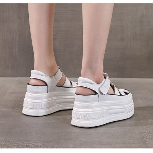 【メッシュ × ベルクロ × 厚底5cm】厚底通気性サンダル