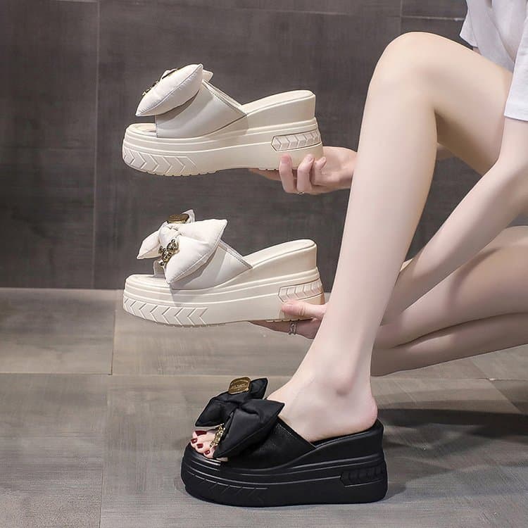 【リボンデザイン×春夏かわいい×軽量設計】6.5cm厚底サンダル