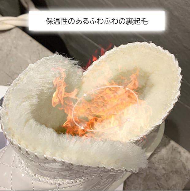 キルティング×裏起毛｜暖か3cm厚底ショートブーツ