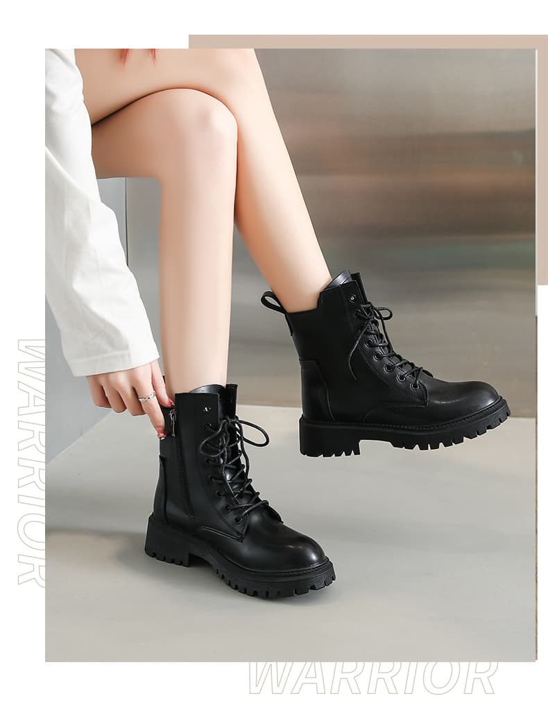 【丈夫×スタイリッシュ×厚底5.0cm】厚底保温ブーツ