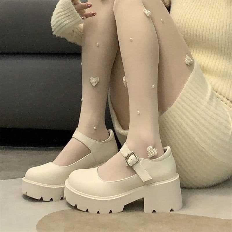 【厚底×メリージェーン×脚長効果】ローファー｜制服対応×滑りにくい×甘めカジュアル