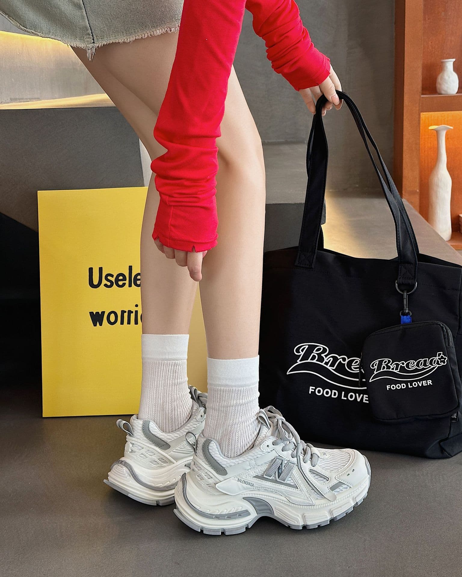 【衝撃吸収 × メッシュ素材 × 厚底5cm】厚底通気性スポーツシューズ