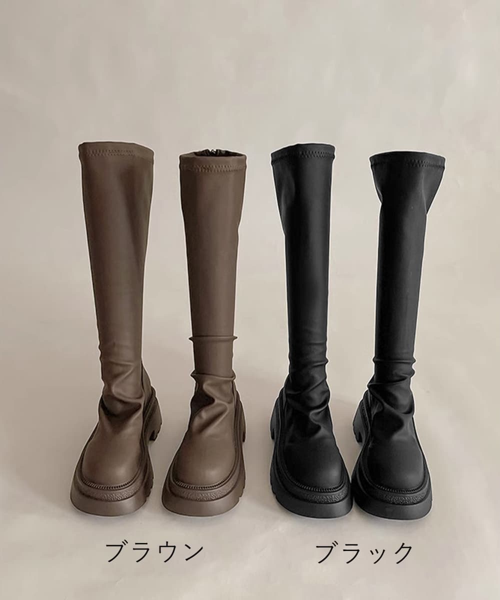 【美脚×時短】厚底ロングブーツ｜バックジップ仕様で脱ぎ履きラク＆脚長効果