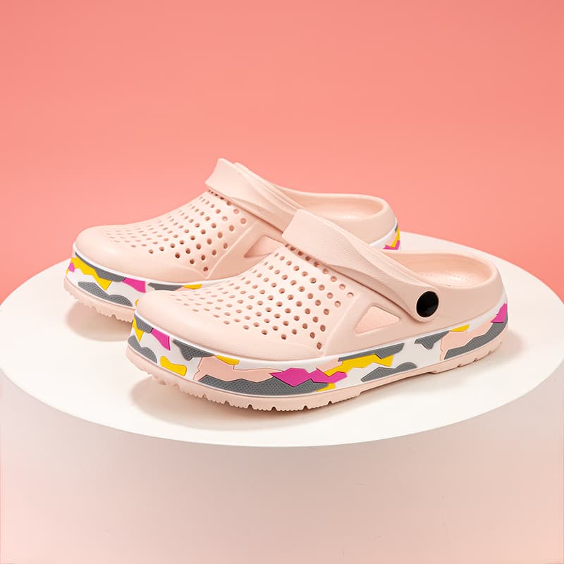 メッシュ厚底サンダル｜通気性×迷彩ソール×軽快