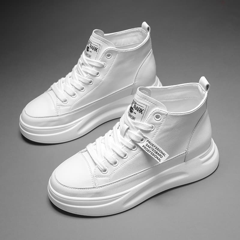 【都市型モダンデザイン × 通気快適構造 × 韓国系ストリート】+6.5cm厚底 スタイルアップハイカットスニーカー