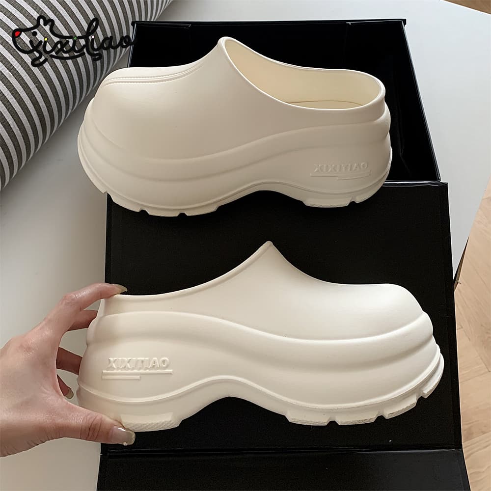 【防水 × 軽量 × 厚底6cm】厚底軽量サンダル