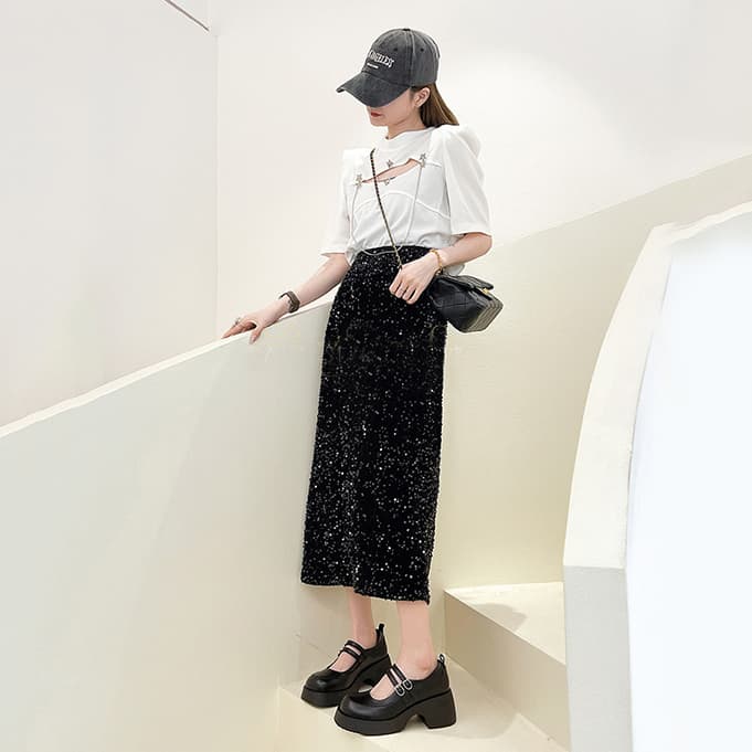ストラップ付き×ツートンカラー｜美脚厚底パンプス 6cmヒール