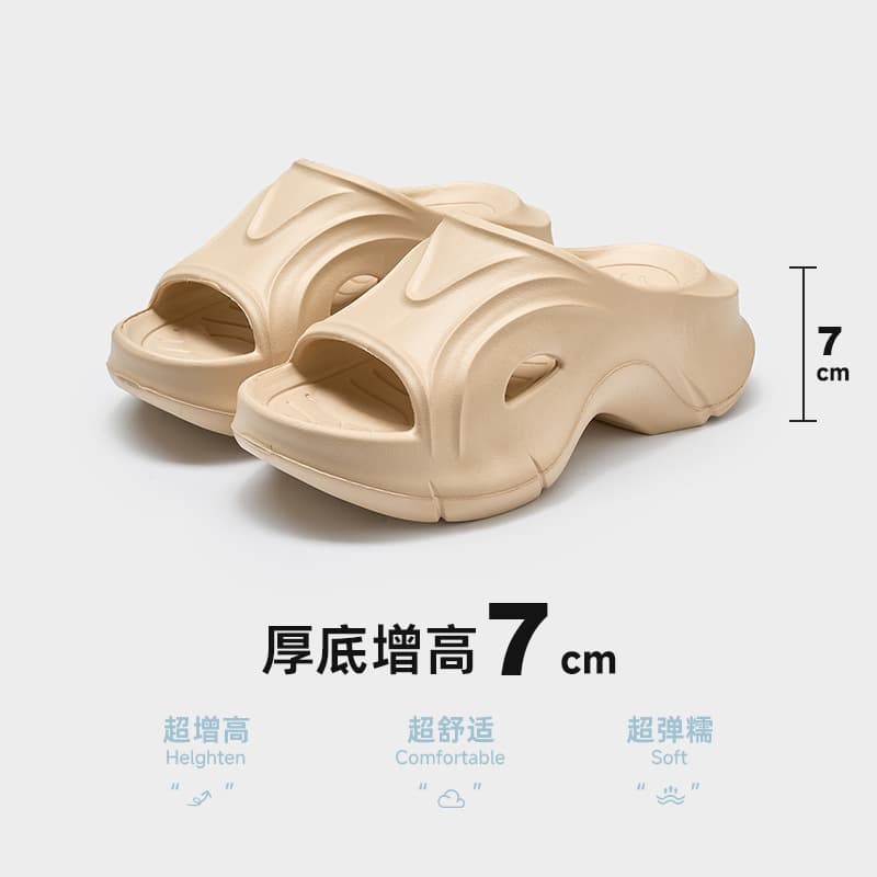 【流線型 × 通気設計 × 厚底5cm】厚底通気性サンダル