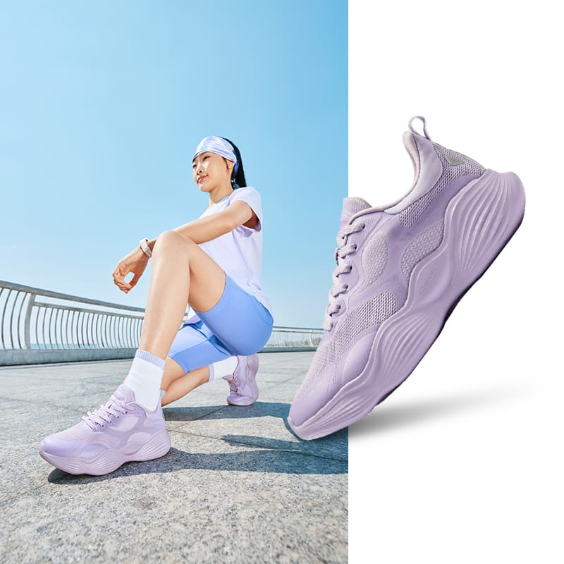 ふわステップ厚底ランニングシューズ｜通気メッシュ×衝撃吸収で快適運動