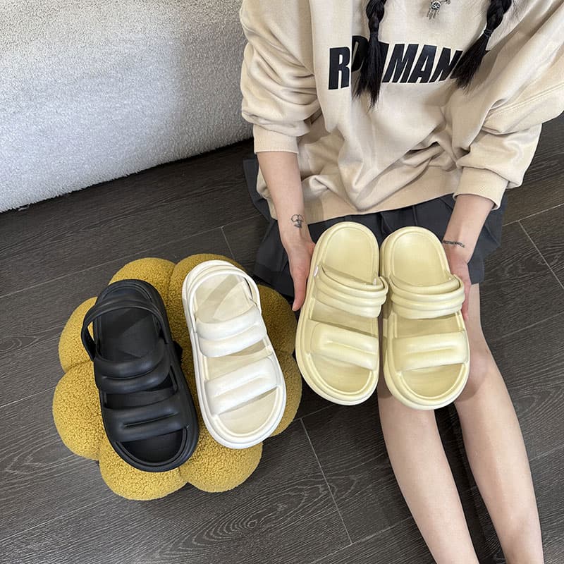 ふわもこ厚底スポーツサンダル｜軽量×クッション性×快適