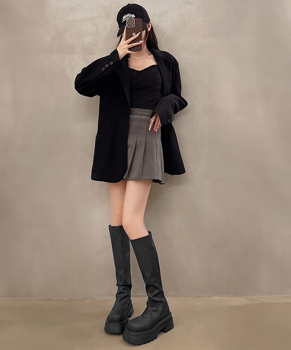 【美脚×時短】厚底ロングブーツ｜バックジップ仕様で脱ぎ履きラク＆脚長効果
