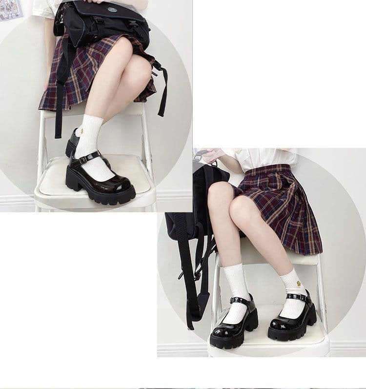 【厚底×メリージェーン×脚長効果】ローファー｜制服対応×滑りにくい×甘めカジュアル