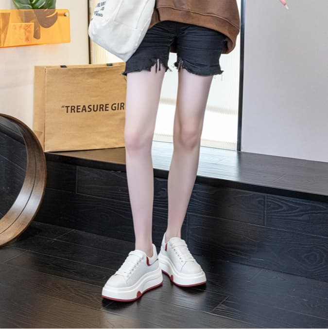 【軽量設計×ゆったり快適×韓国系】5.0cm厚底スポーツスニーカー