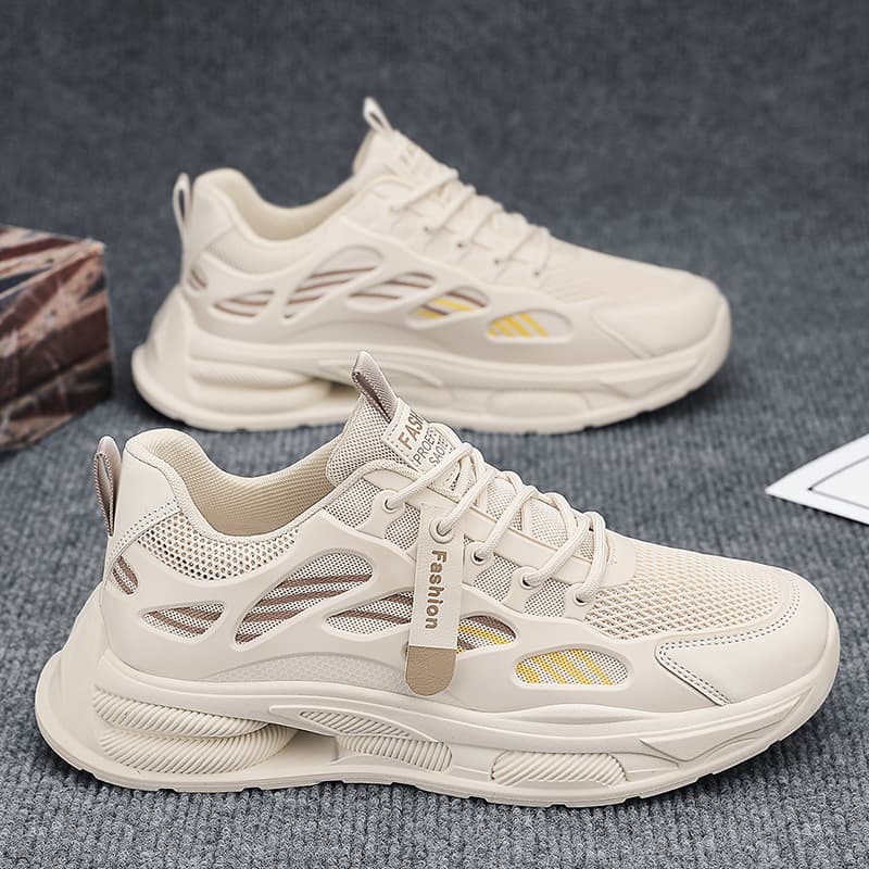 【高通気メッシュ × 独自クッション × 厚底7.5cm】厚底通気性スポーツシューズ