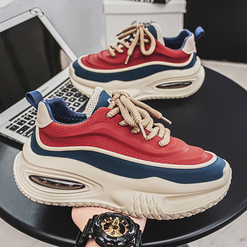 【衝撃吸収×安定感×スポーツ韓国系】+5cm厚底 身長アップ スポーツシューズ