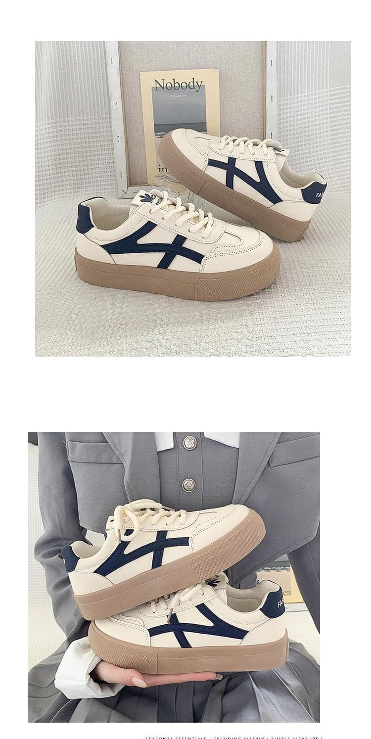 【クロスライン × 耐久素材 × 厚底7cm】厚底軽量スニーカー