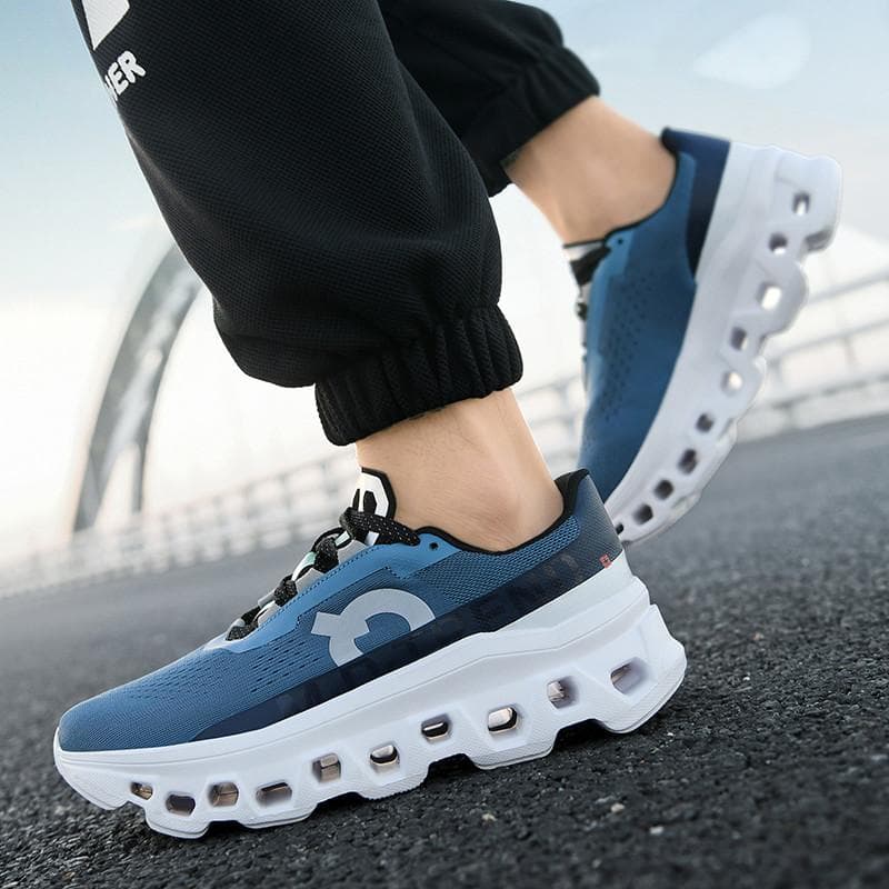 【衝撃吸収×通気性】厚底ランニングシューズ|弾力ソール×長時間快適×アクティブ対応